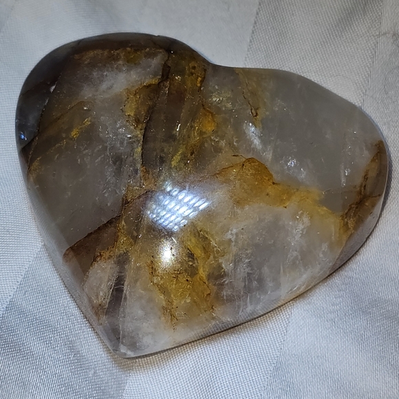 82g, Puffy Golden Healer Heart Carving, New! - Picture 3 of 11